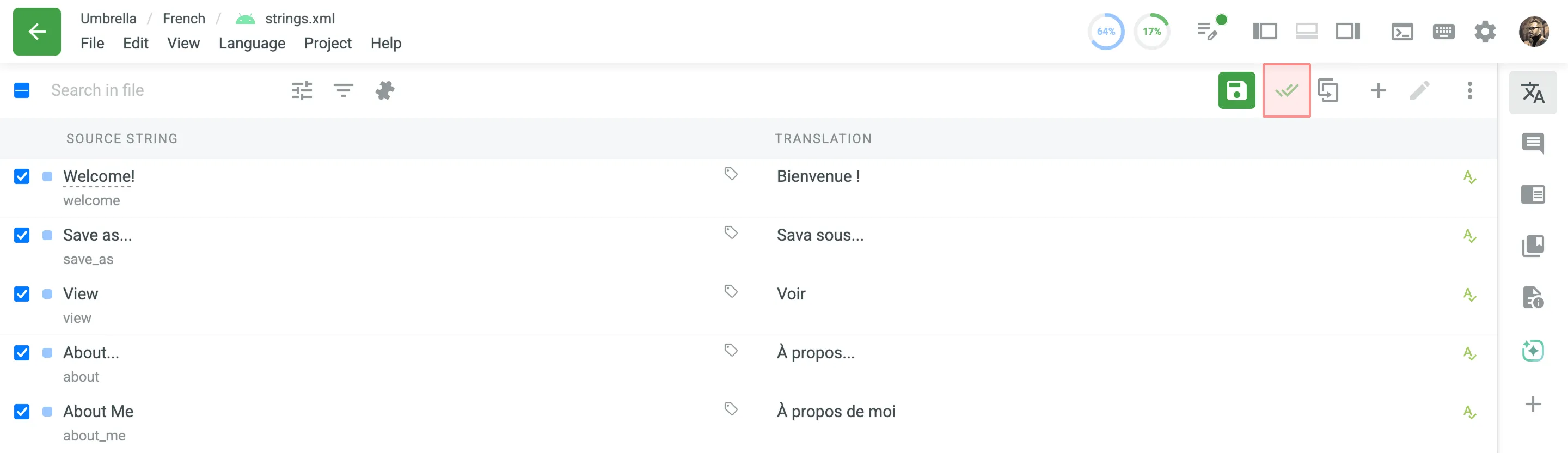 Side-by-Side Proofreading